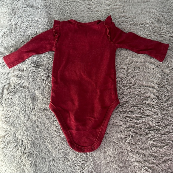 2 piece burgundy and cream baby girl outfit. 6 months - PL:  Baby - Picture 4 of 8